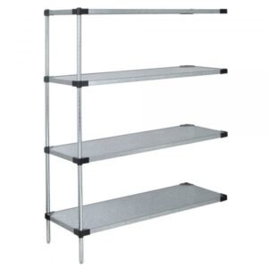 Quantum AD54-2472SG Solid Galvanized 4-Shelf Add-On Kit