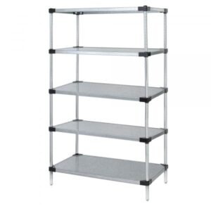 Quantum WR63-2460SG-5 5-Shelf Solid Galvanized Starter Unit, 60in W x 24in D x 63in H