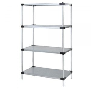 Quantum WR74-2472SG 4-Shelf Solid Galvanized Starter Unit, 72in W x 24in D x 74in H