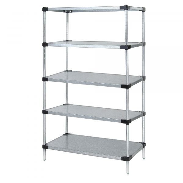 Quantum WR86-2460SG-5 5-Shelf Solid Galvanized Starter Unit, 60in W x 24in D x 86in H Quantum WR86-2460SG-5 5-Shelf Solid Galvanized Starter Unit, 60in W x 24in D x 86in H