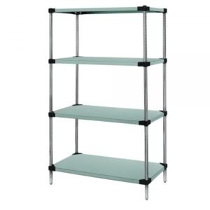 Quantum WRS4-86-1836SS 4-Shelf Solid SS (86"H, 18"D x 36"W, Starter)