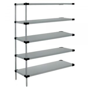Quantum WRSAD5-74-2124SS 5-Shelf Solid SS (74"H, 21"D x 24"W, Add-On)