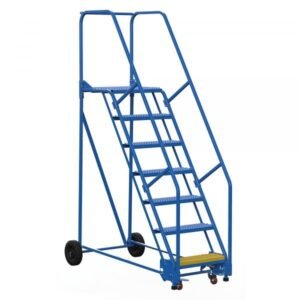 Vestil LAD-7-21-G 7-Step Grip Strut Steel Warehouse Ladder (100" H)