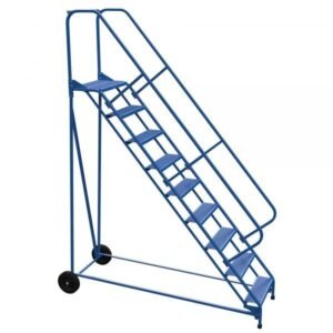 Vestil LAD-RAF-9-24-P-EZ 9-Step Perforated Roll-A-Fold Ladder w/ Easy Roll (120" H)