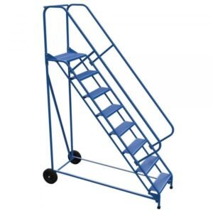 Vestil LAD-RAF-8-24-P-EZ 8-Step Perforated Roll-A-Fold Ladder w/ Easy Roll (110" H)