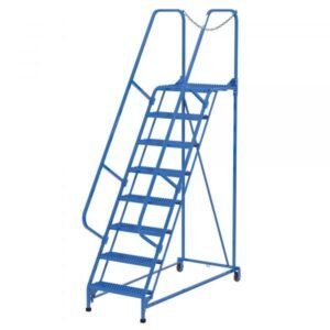 Vestil LAD-MM-8-G 8-Step Grip Strut Steel Maintenance Ladder (110" H)