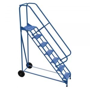 Vestil LAD-RAF-7-P-EZ 7-Step Perforated Roll-A-Fold Ladder w/ Easy Roll (100" H)