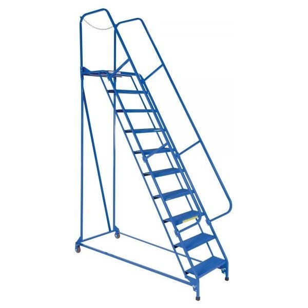 Vestil LAD-MM-10-P 10-Step Perforated Maintenance Ladder (130in. High, Steel)