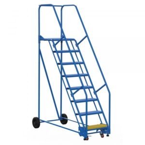 Vestil LAD-8-21-G 8-Step Grip Strut Steel Warehouse Ladder (110" H)
