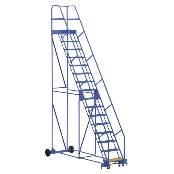 Vestil LAD-16-21-P 16-Step Perforated Warehouse Ladder (196" H)