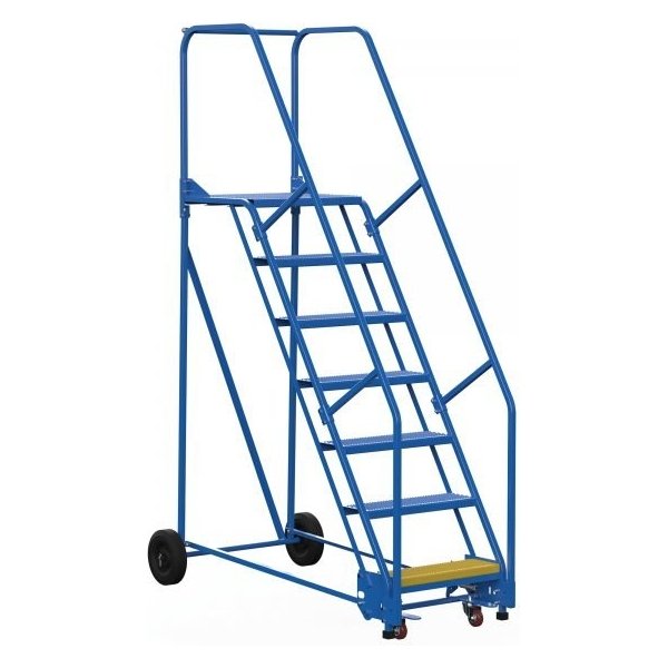 Vestil LAD-7-21-P 7-Step Perforated Steel Warehouse Ladder (100" H)