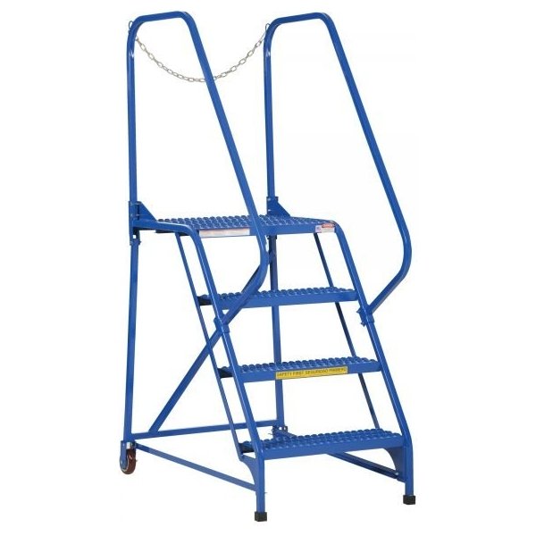 Vestil LAD-MM-4-G 4-Step Grip Strut Steel Maintenance Ladder (70" H)