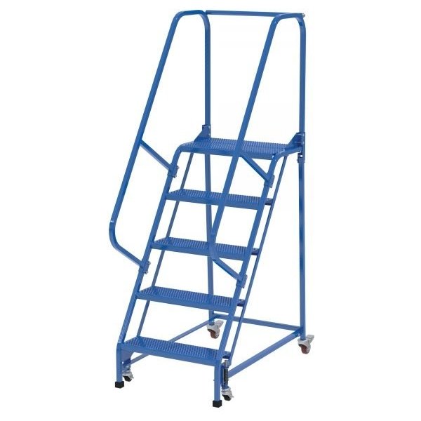 Vestil LAD-PW-26-5-P 5-Step Perforated Steel Warehouse Ladder (80" H)