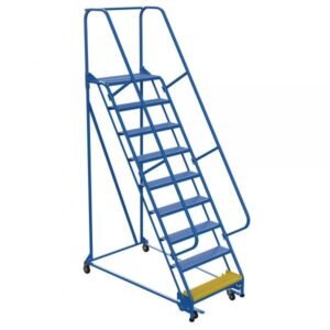 Vestil LAD-PW-32-9-P 9-Step Perforated Steel Warehouse Ladder (120" H)