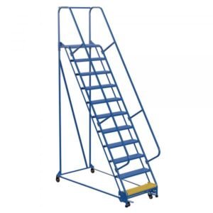 Vestil LAD-PW-26-12-G 12-Step Grip Strut Warehouse Ladder (156" H, 26" Wide)