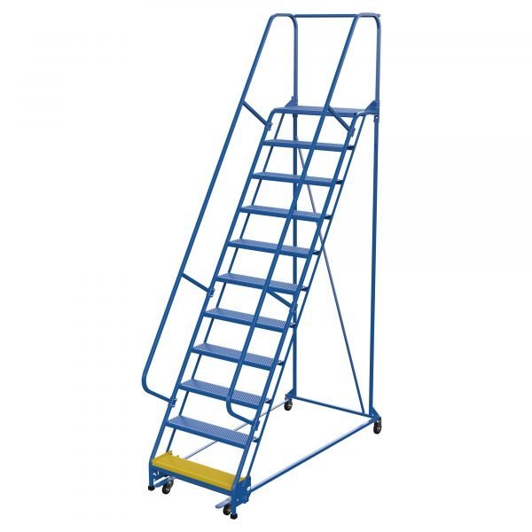 Vestil LAD-PW-32-11-P 11-Step Perforated Warehouse Ladder (140" H, 32" Wide)