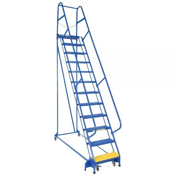 Vestil LAD-PW-26-12-P 12-Step Perforated Warehouse Ladder (156" H, 26" Wide)