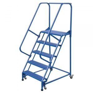 Vestil LAD-PW-32-5-G 5-Step Grip Strut Warehouse Ladder (80" H, 32" Wide)