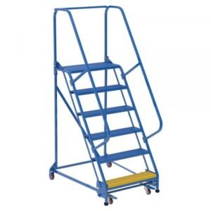 Vestil LAD-PW-32-6-P 6-Step Perforated Steel Warehouse Ladder (90" H)