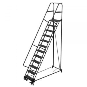 Vestil LAD-PW-26-12-G-ESD 12-Step Grip Strut Warehouse Ladder ESD Safe (156" H)