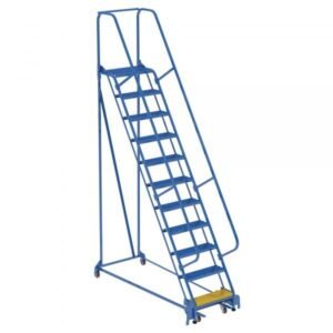Vestil LAD-PW-26-11-G 11-Step Grip Strut Warehouse Ladder (140" H, 26" Wide)
