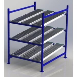 Unex CF99SR48603-S 48in W x 60in D Gravity Flow Roller Rack Starter Kit, 3-Tier