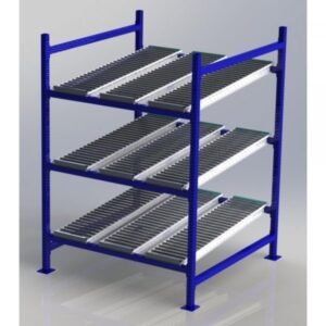 Unex CF99SR48483-S 48in x 48in Gravity Flow Roller Rack Starter Kit, 3-Tier