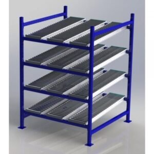 Unex CF99SR48484-S 48in x 48in Gravity Flow Roller Rack Starter Kit, 4-Tier