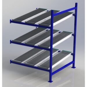 Unex CF99SR48483-A 48in x 48in Gravity Flow Roller Rack Adder Unit, 3-Tier