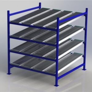 Unex CF99SR60604-S 60in x 60in Gravity Flow Roller Rack Starter Kit, 4-Tier