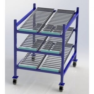 Unex MCF99SR36483 48in D Mobile Gravity Flow Roller Rack (3-Tier, 36in Wide)