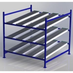 Unex CF99SR72723-S 72in x 72in Gravity Flow Roller Rack Starter Kit, 3-Tier