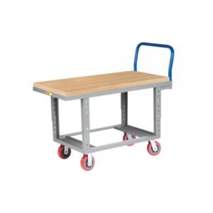 Little Giant RNJ-3048-6PY-AH 2,000 lbs Ergonomic Work Height Platform Truck w/ Auto-Height (30" x 48")