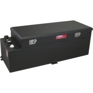 RDS 72548PC Aluminum Transfer Fuel Tank/Toolbox Combo 60 Gal Rectangular Black Diamond Plate