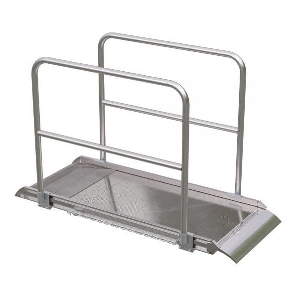 Vestil AWR-28-6A-HR 72in Aluminum Walk Ramp w/ Handrails 2800 Lb Cap.