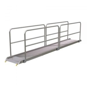 Vestil AWR-28-16B-HR 192in Aluminum Walk Ramp w/ Handrails 1000 Lb Cap.