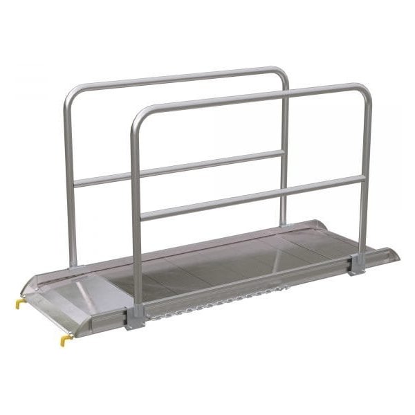 Vestil AWR-28-7B-HR 84in Aluminum Walk Ramp w/ Handrails 2800 Lb Cap.