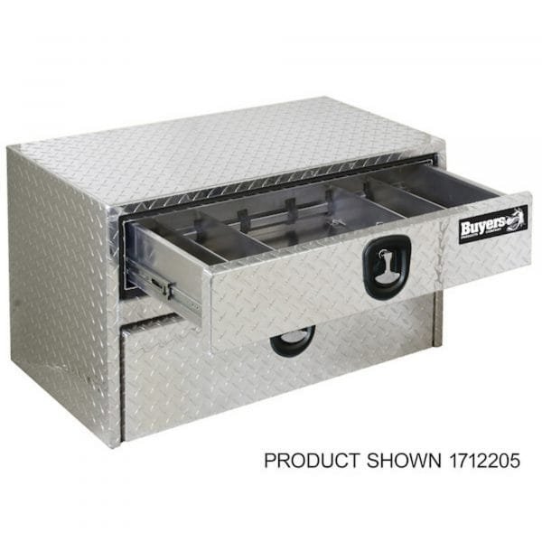 Buyers 1712210 48in Aluminum Underbody Truck Box Diamond Plate Silver Buyers 1712210 48in Aluminum Underbody Truck Box Diamond Plate Silver - Image 2