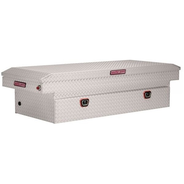 Weather Guard 117-0-03 71in Extra-Wide Saddle Box (Aluminum Diamond Plate)