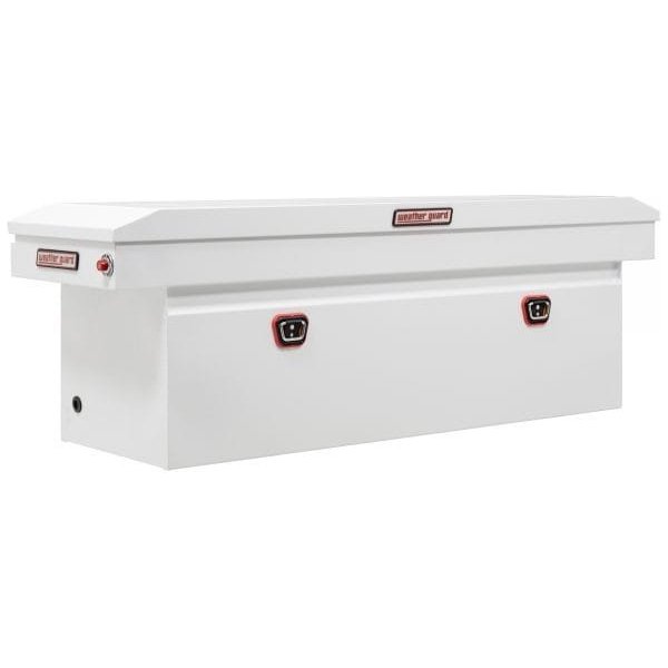 Weather Guard 128-3-03 71in Standard Saddle Box (Steel White)