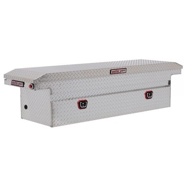 Weather Guard 121-0-03 71in Standard Saddle Box (Aluminum Diamond Plate)