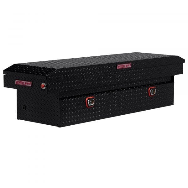 Weather Guard 127-5-03 71in Standard Saddle Box (Aluminum Black)
