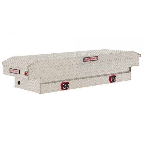 Weather Guard 154-0-03 62in Standard Saddle Box (Aluminum Diamond Plate)