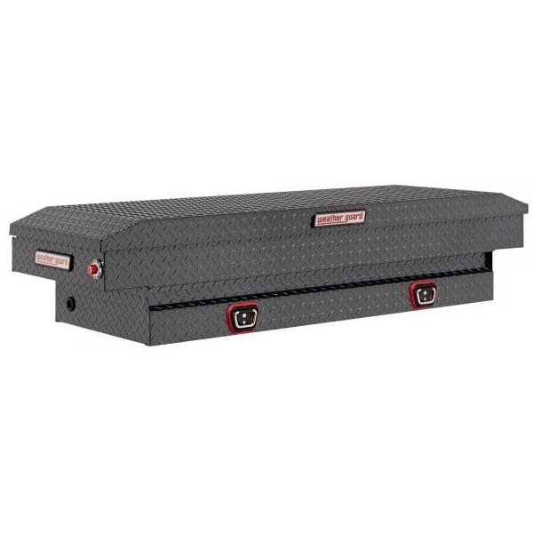 Weather Guard 154-6-03 62in Standard Saddle Box (Aluminum Gray)