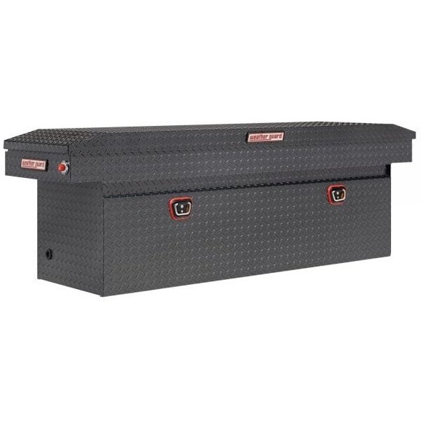 Weather Guard 123-6-03 71in Standard Saddle Box (Aluminum Gray)