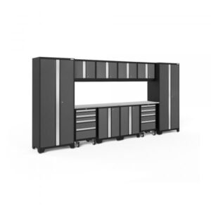 NewAge 50411 Bold Series Gray 12-Pc. Steel Garage Cabinet Set