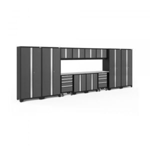 NewAge 50417 Bold Series Gray 14-Pc. Steel Garage Cabinet Set
