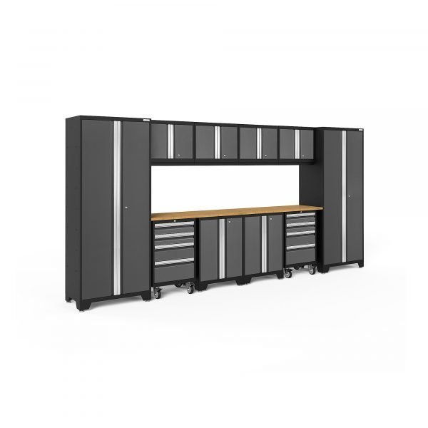 NewAge 50410 Bold Series Gray 12-Pc. Steel Garage Cabinet Set