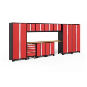 NewAge 50615 Bold Series Red 12-Pc. Steel Garage Cabinet Set