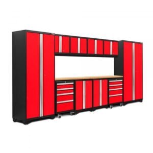 NewAge 50610 Bold Series Red 12-Pc. Steel Garage Cabinet Set